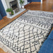 Boho 5402 Modern Moroccan Berber Soft Plush Shaggy White/Black Rug