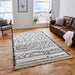 Boho 5402 Modern Moroccan Berber Soft Plush Shaggy White/Black Rug