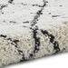 Boho 5402 Modern Moroccan Berber Soft Plush Shaggy White/Black Rug