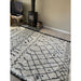 Boho 5402 Modern Moroccan Berber Soft Plush Shaggy White/Black Rug