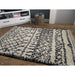 Boho 5402 Modern Moroccan Berber Soft Plush Shaggy White/Black Rug