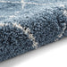 Boho 5413 Modern Moroccan Berber Soft Plush Shaggy Blue Rug