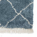 Boho 5413 Modern Moroccan Berber Soft Plush Shaggy Blue Rug