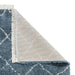 Boho 5413 Modern Moroccan Berber Soft Plush Shaggy Blue Rug