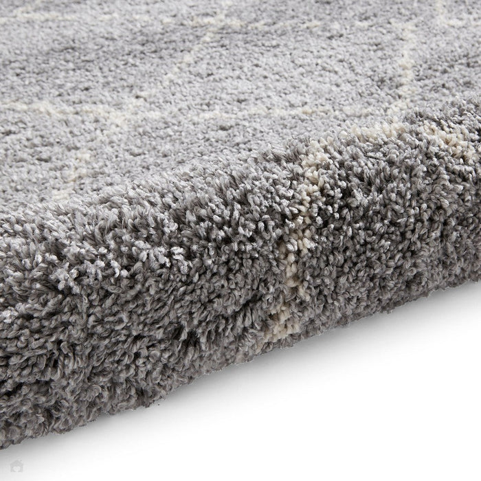 Boho 5413 Modern Moroccan Berber Soft Plush Shaggy Grey Rug