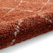 Boho 5413 Modern Moroccan Berber Soft Plush Shaggy Rust Rug