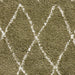 Boho 8280 Modern Moroccan Berber Soft Plush Shaggy Green Rug