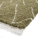 Boho 8280 Modern Moroccan Berber Soft Plush Shaggy Green Rug