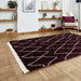 Boho 8280 Modern Moroccan Berber Soft Plush Shaggy Purple Rug