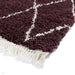 Boho 8280 Modern Moroccan Berber Soft Plush Shaggy Purple Rug