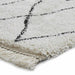 Boho 8280 Modern Moroccan Berber Soft Plush Shaggy White/Black Rug