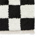 Boho 9433 Modern Moroccan Berber Checkerboard Soft Plush Shaggy Black/White Rug