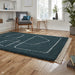 Boho A474 Modern Moroccan Berber Soft Plush Shaggy Dark Green Rug