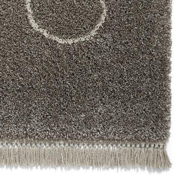 Boho A474 Modern Moroccan Berber Soft Plush Shaggy Grey/Cream Rug