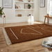 Boho A474 Modern Moroccan Berber Soft Plush Shaggy Rust Brown Rug