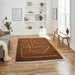 Boho A474 Modern Moroccan Berber Soft Plush Shaggy Rust Brown Rug