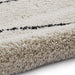 Boho A474 Modern Moroccan Berber Soft Plush Shaggy White/Black Rug