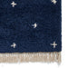 Boho A475 Modern Moroccan Berber Soft Plush Shaggy Navy Blue Rug