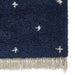 Boho A475 Modern Moroccan Berber Soft Plush Shaggy Navy Blue Rug