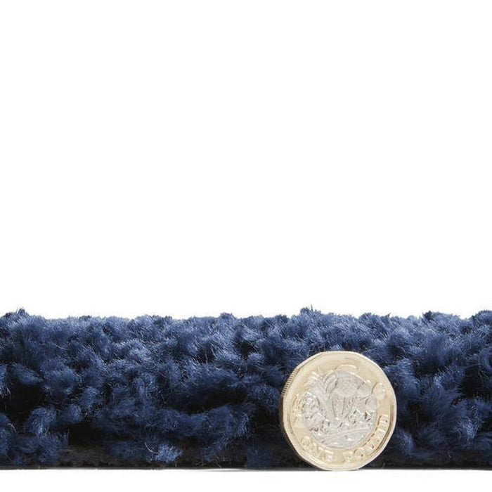 Boho A475 Modern Moroccan Berber Soft Plush Shaggy Navy Blue Rug