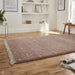 Boho A475 Modern Moroccan Berber Soft Plush Shaggy Rose Pink Rug