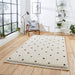 Boho A475 Modern Moroccan Berber Soft Plush Shaggy White/Black Rug