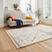 Boho A560 Diamond Modern Moroccan Berber Soft Plush Shaggy White/Multicolour Rug