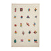 Boho A808 Icon Modern Moroccan Berber Soft Plush Shaggy White/Multicolour Rug