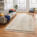 Boho A812 Modern Moroccan Berber Soft Plush Shaggy White/Multicolour Rug