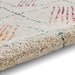 Boho A814 Tribal Modern Moroccan Berber Soft Plush Shaggy White/Multicolour Rug