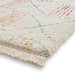 Boho A814 Tribal Modern Moroccan Berber Soft Plush Shaggy White/Multicolour Rug