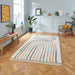 Boho C443 Rainbow Modern Moroccan Berber Soft Plush Shaggy White/Multicolour Rug