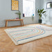 Boho C443 Rainbow Modern Moroccan Berber Soft Plush Shaggy White/Multicolour Rug