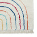 Boho C443 Rainbow Modern Moroccan Berber Soft Plush Shaggy White/Multicolour Rug