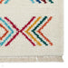 Boho C444 Geometric Modern Moroccan Berber Soft Plush Shaggy White/Multicolour Rug