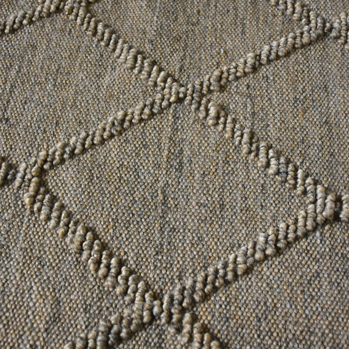 Boho Chic Hand Woven Beige PET Indoor Outdoor Rug