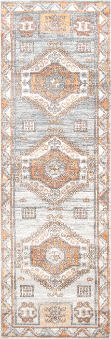 Boho vervaagd geometrisch vloerkleed in oranje 140x200 cm