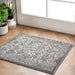 Boho Floral Area Rug in Grey