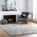 Boho Floral Area Rug in Grey for Living Room and Bedroom