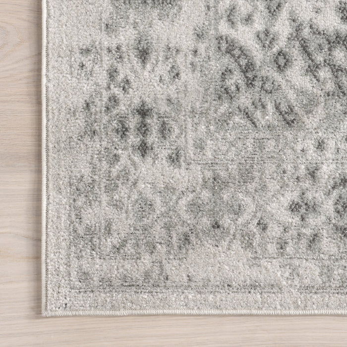 Boho Floral Area Rug in Ivory 160 x 230 cm