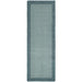 Borders Modern Plain Contrast Border Hand-Woven Wool Duck Egg Rug