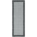 Borders Modern Plain Contrast Border Hand-Woven Wool Grey Rug