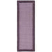 Borders Modern Plain Contrast Border Hand-Woven Wool Mauve Rug