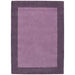 Borders Modern Plain Contrast Border Hand-Woven Wool Mauve Rug