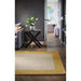 Borders Modern Plain Contrast Border Hand-Woven Wool Ochre/Beige Yellow Rug