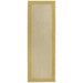 Borders Modern Plain Contrast Border Hand-Woven Wool Ochre/Beige Yellow Rug