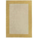 Borders Modern Plain Contrast Border Hand-Woven Wool Ochre/Beige Yellow Rug