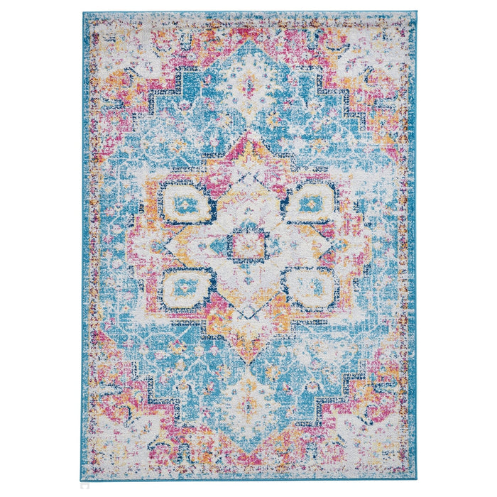 Boston Modern Traditional G0532 Blue/Fuschia Rug