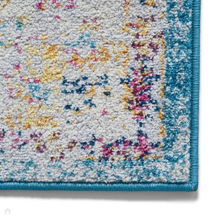 Boston Modern Traditional G0532 Blue/Fuschia Rug