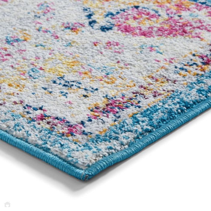 Boston Modern Traditional G0532 Blue/Fuschia Rug